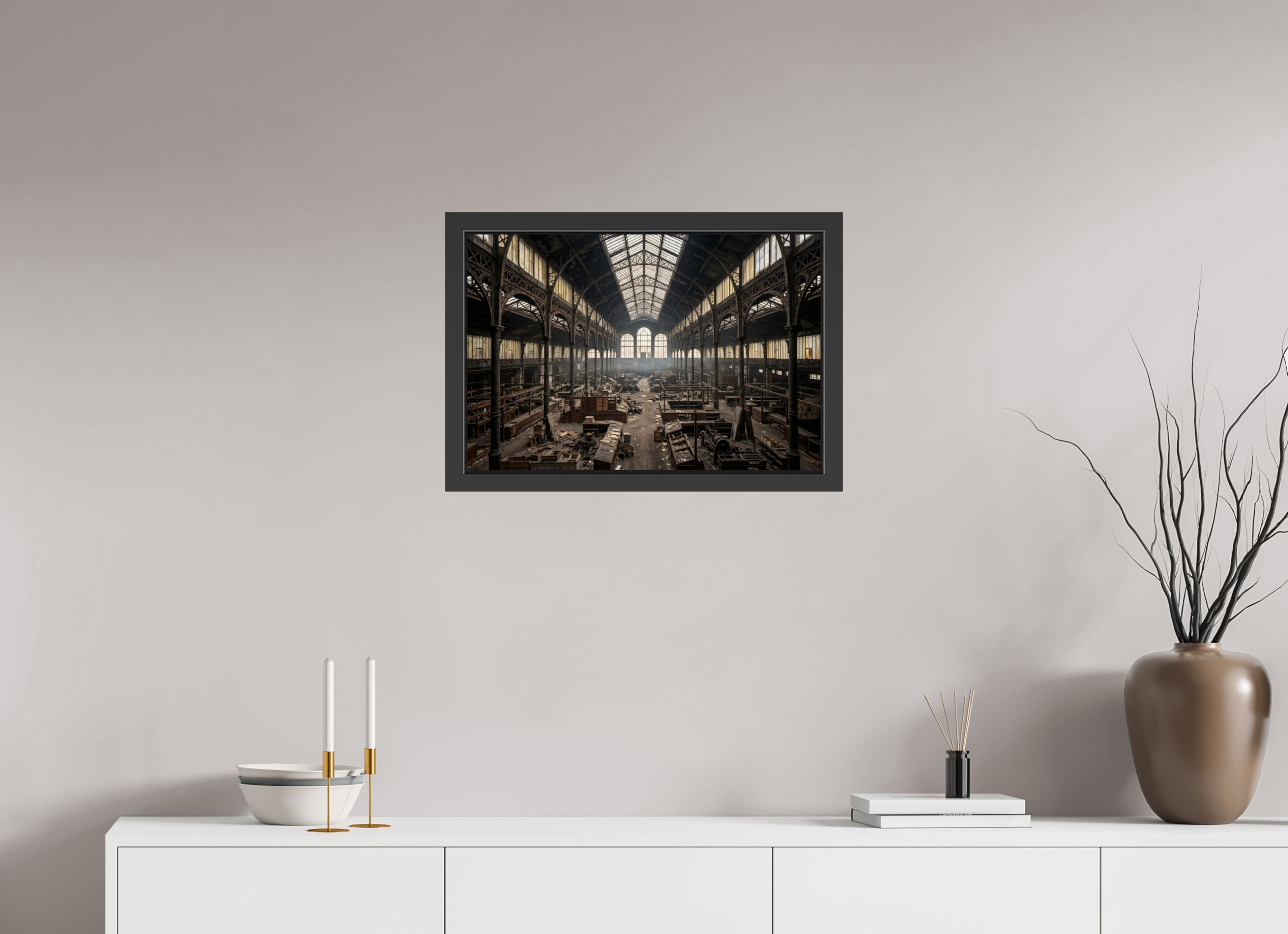 60 x 40 cm, Gallery-FAP-frame-alu30-black The Halls | Series: The People Are Real
