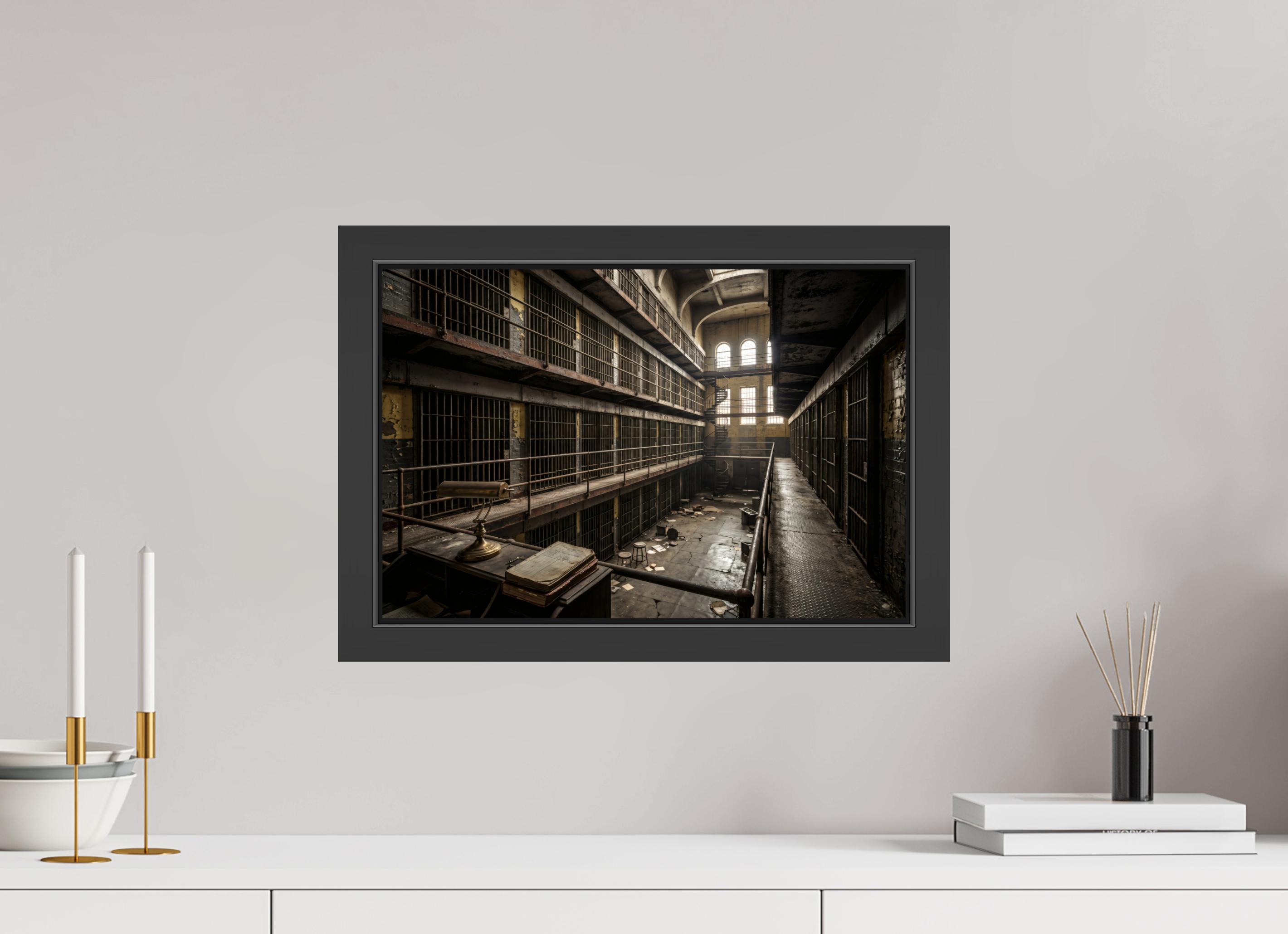 45 x 30 cm, Gallery-FAP-frame-alu30-black The Prison | Series: The People Are Real