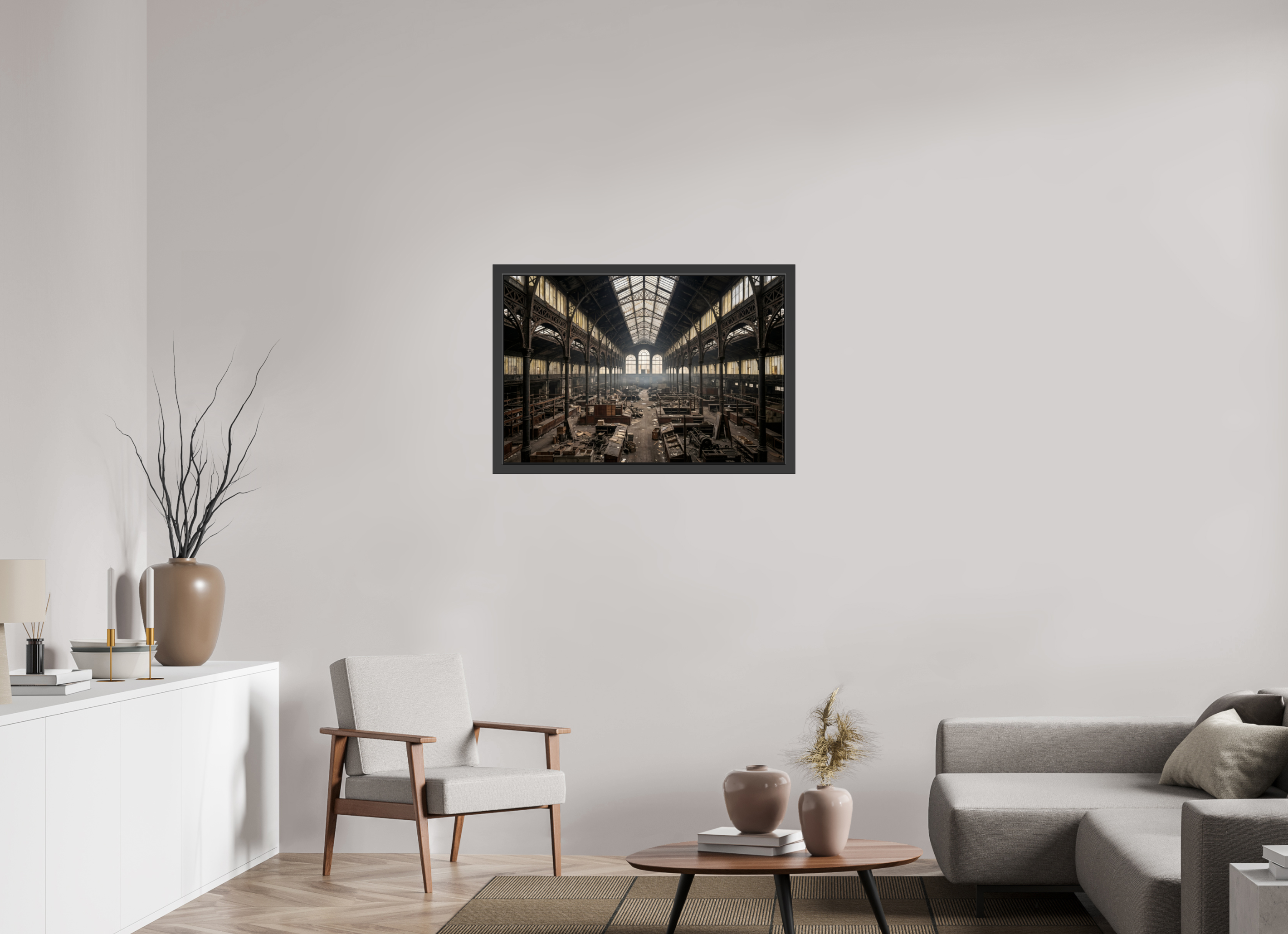 90 x 60 cm, Gallery-FAP-frame-alu30-black The Halls | Series: The People Are Real