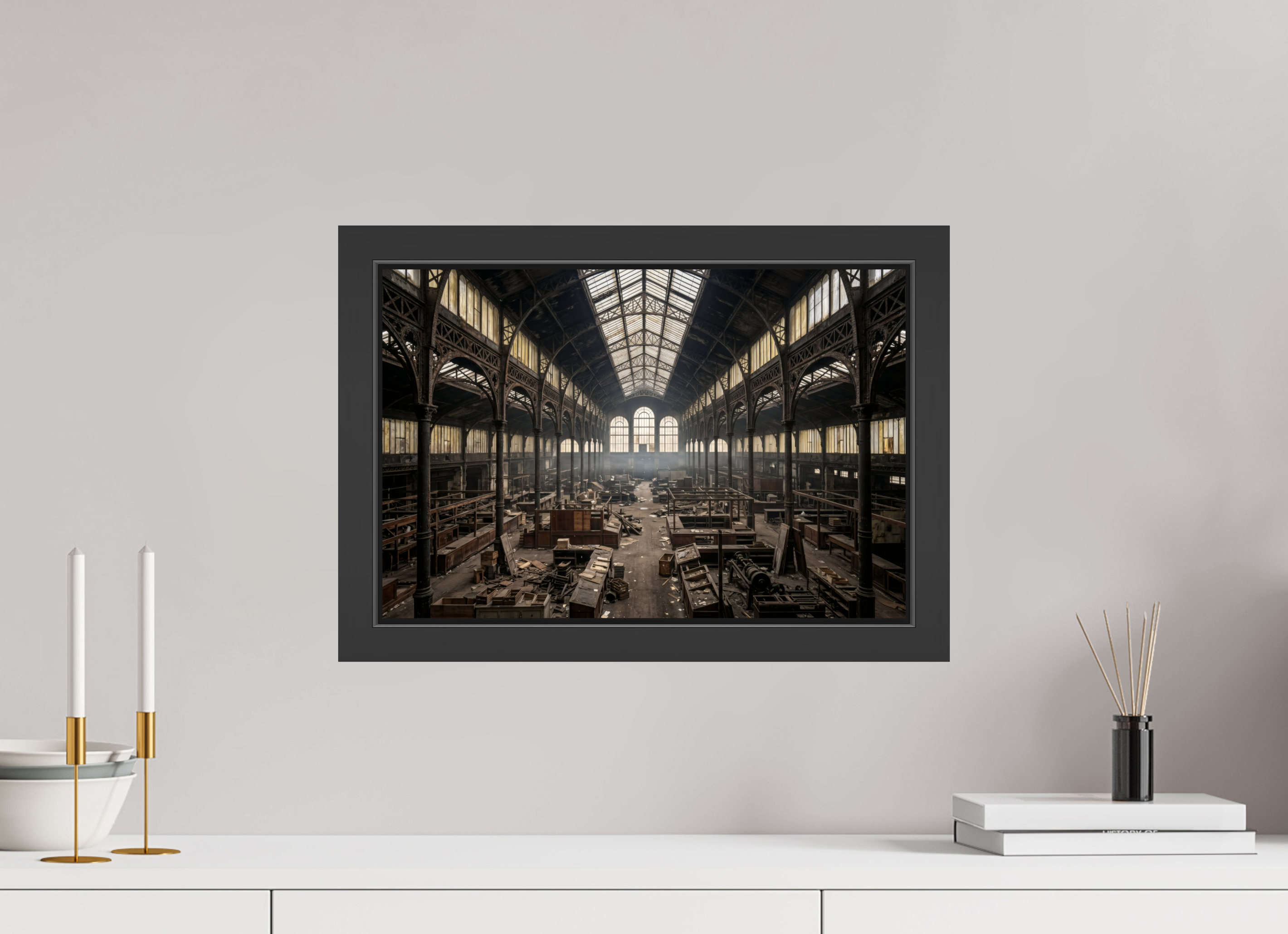 45 x 30 cm, Gallery-FAP-frame-alu30-black The Halls | Series: The People Are Real
