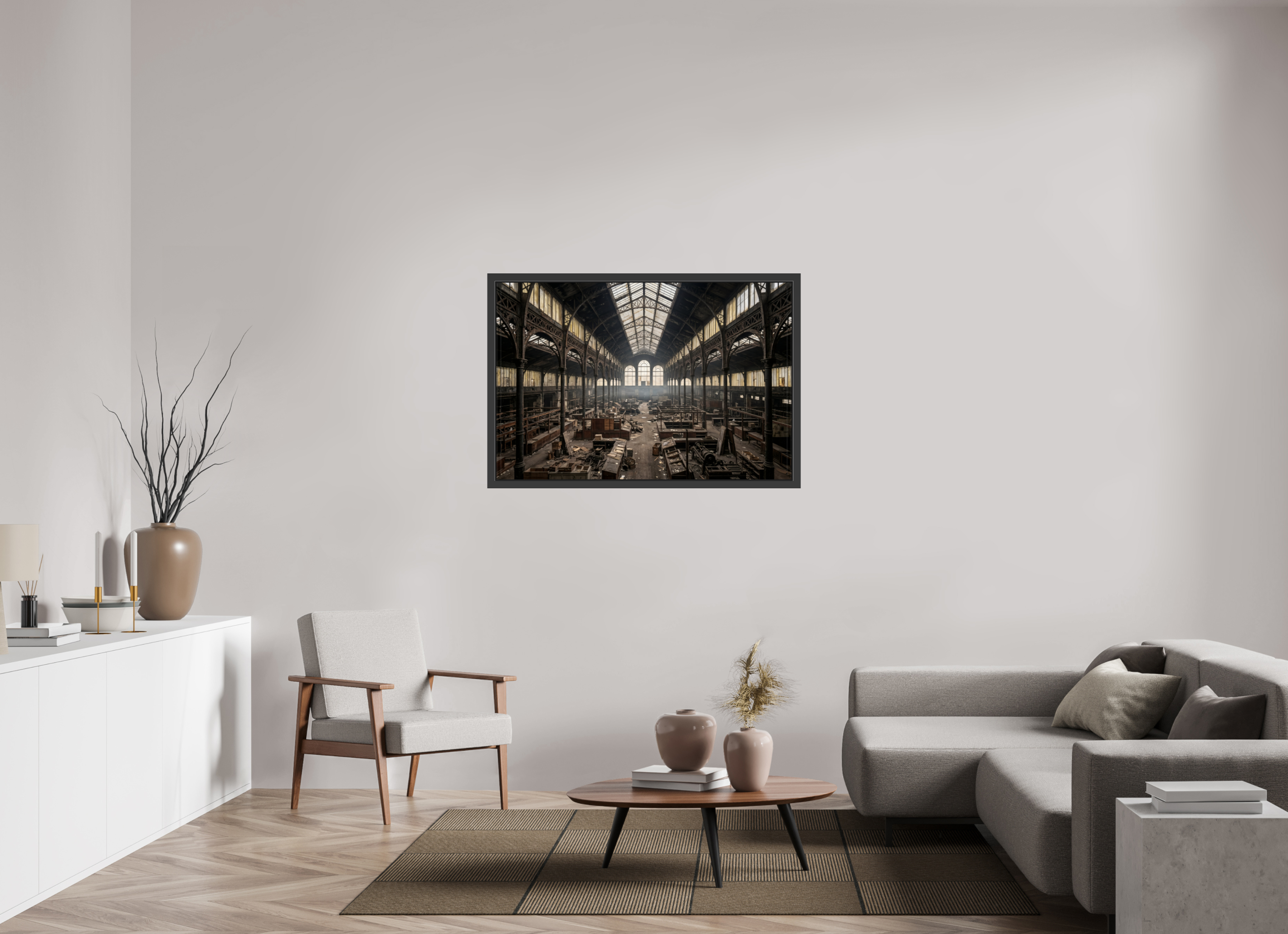 120 x 80 cm, Gallery-FAP-frame-alu30-black The Halls | Series: The People Are Real