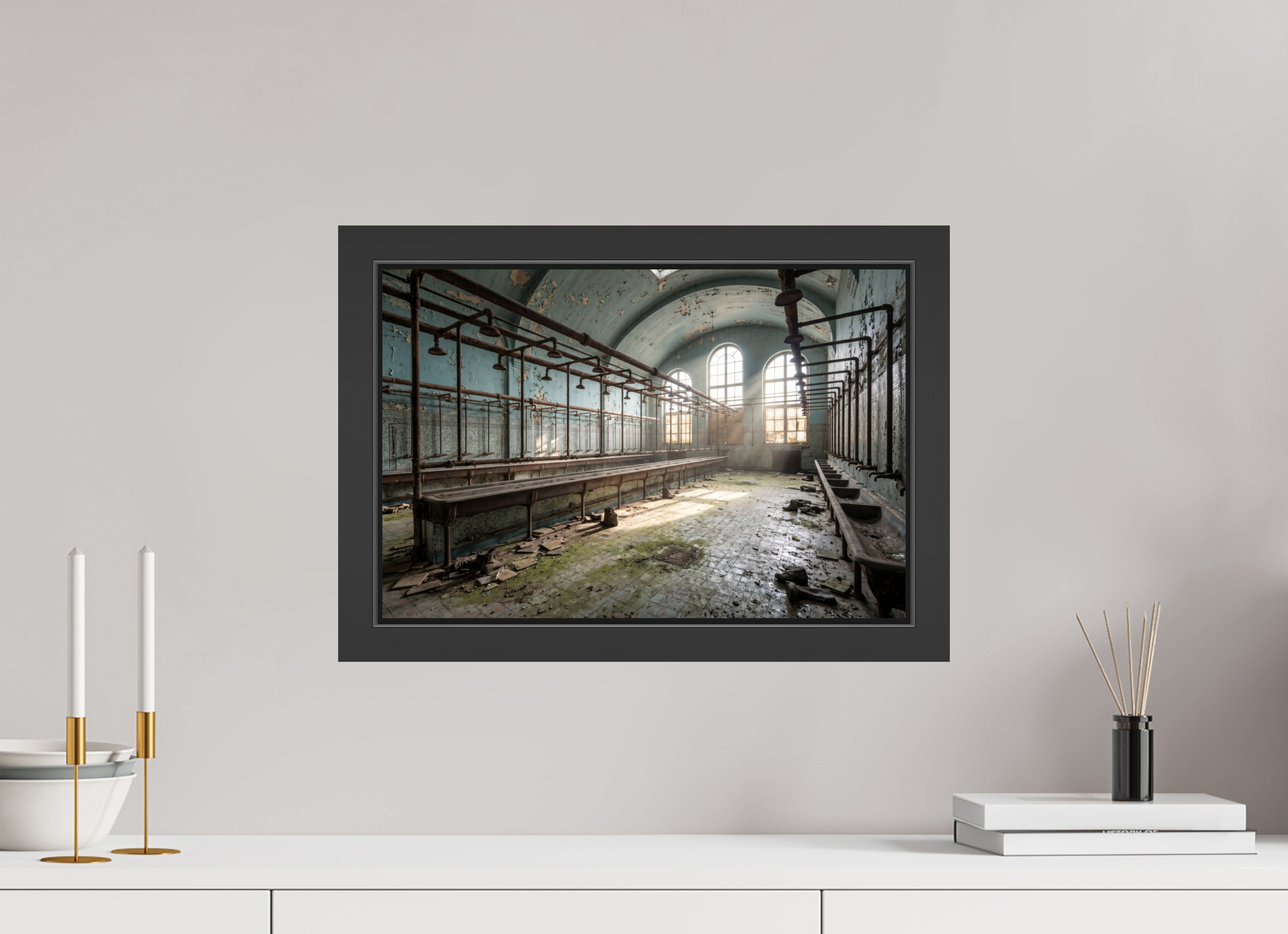 45 x 30 cm, Gallery-FAP-frame-alu30-black The Showers | Series: The People Are Real