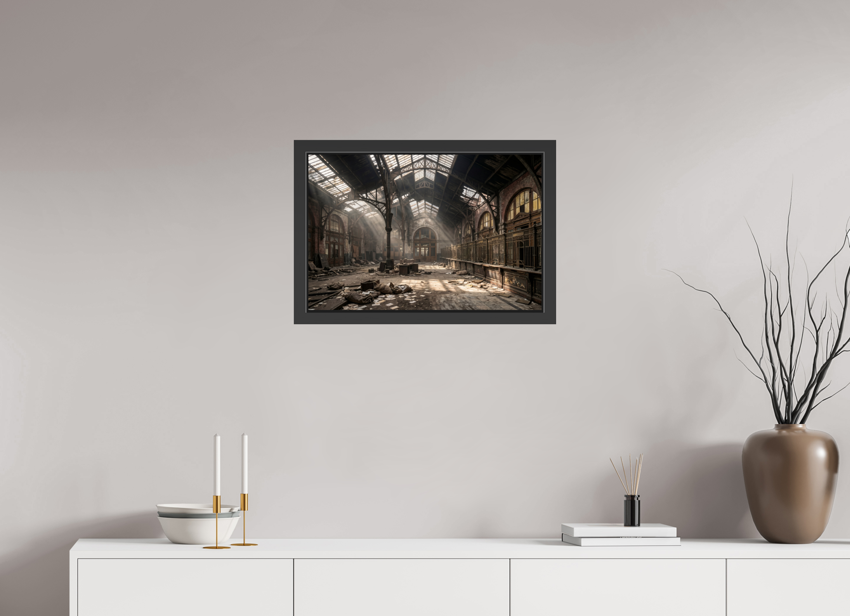 60 x 40 cm, Gallery-FAP-frame-alu30-black The Post Office | Series: The People Are Real
