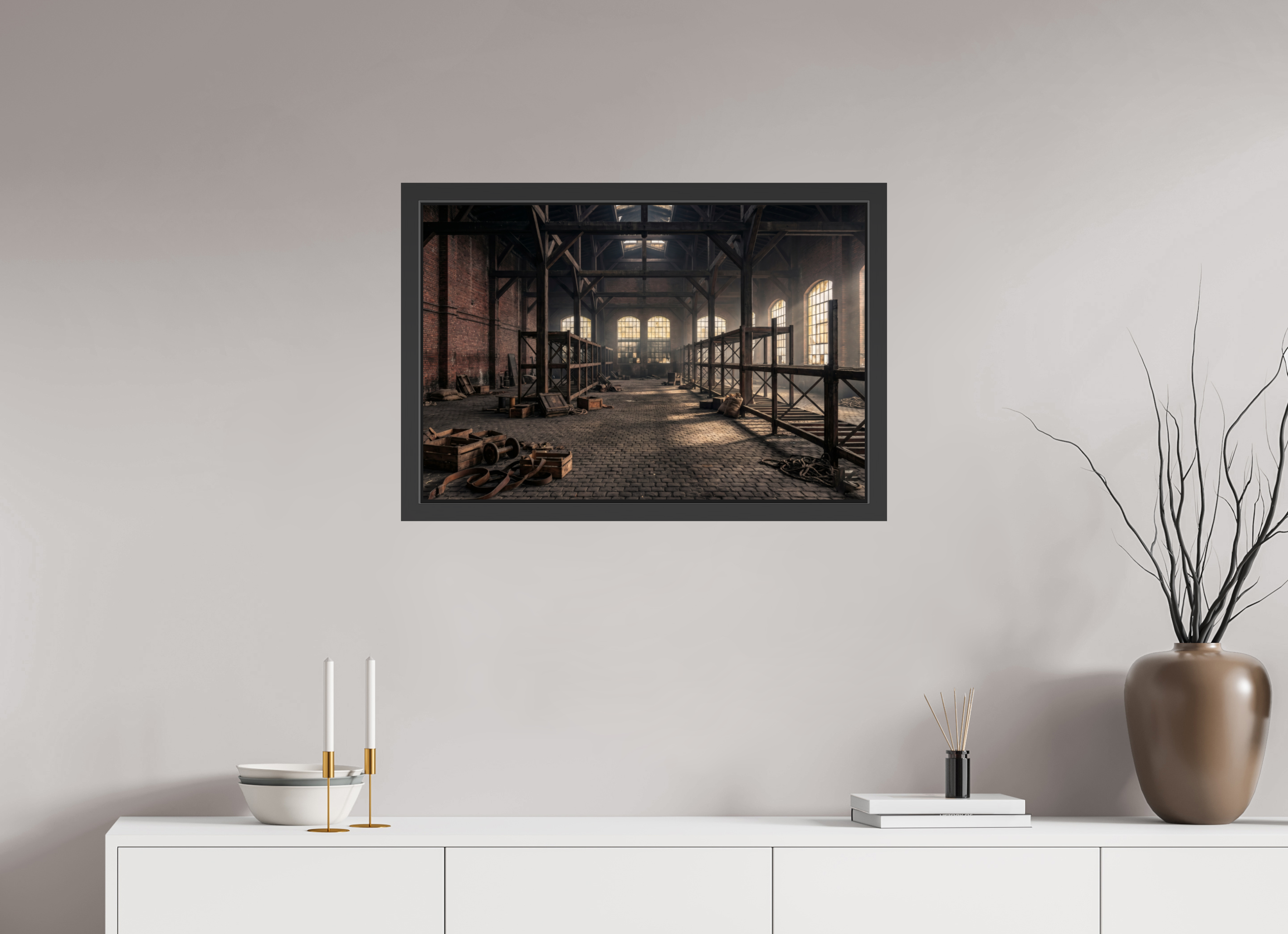 75 x 50 cm, Gallery-FAP-frame-alu30-black The Warehouse | Series: The People Are Real